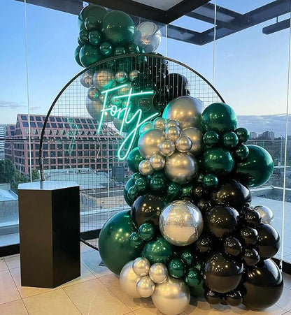 KALOR 12 Inch Dark Green Balloons, 50 Pcs Latex Helium Balloons for Kid's Birthday Party, Baby Shower, Wedding, Graduate Party Decorations