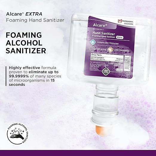 SC Johnson Professional® Alcare Extra Foaming Hand Sanitizer Starter Pack (1 cartridge + 1 dispenser), 1 L, 1/CS