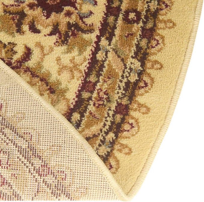 Rugs.com Aditi Collection Rug – 13 Ft Round Cream Low Rug Perfect for Kitchens, Dining Rooms