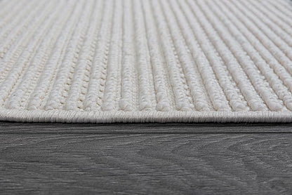 Beverly Rug Micro Loop Area Rug White 5x7 Modern Luxury Soft Trellis Geometric Durable Indoor Area Rugs for Living Dining Room Office Stain Resistant Non Shedding Casual Indoor Carpet White 5 x 7