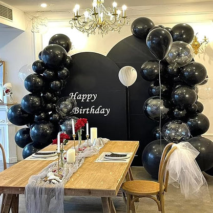 Black Balloons for Halloween Decoration 12inch 100pcs Black Latex Balloons for Brthday Party Decoration