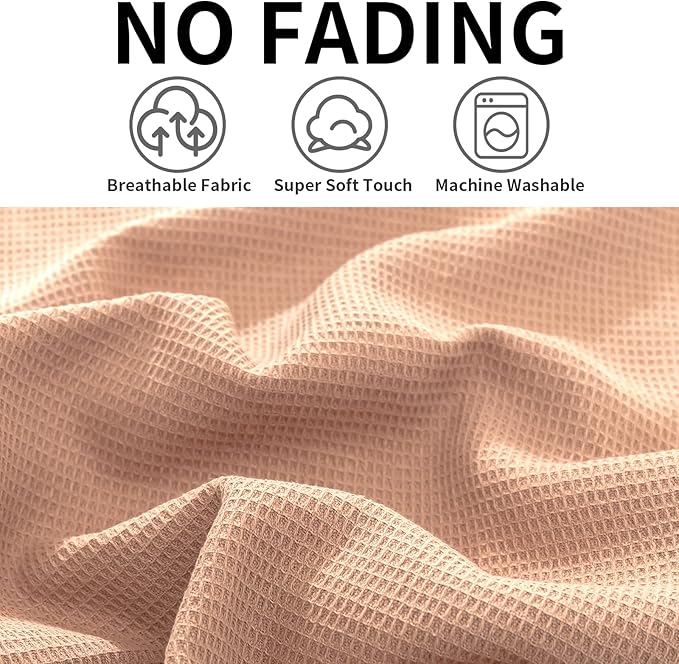 QUILTINA Dish Towels Set,100% Cotton Waffle Weave Kitchen Towels 6 Pack,17 x 25 Inches Dish Towels for Kitchen,Super Absorbent for Drying and Cleaning(Brown)