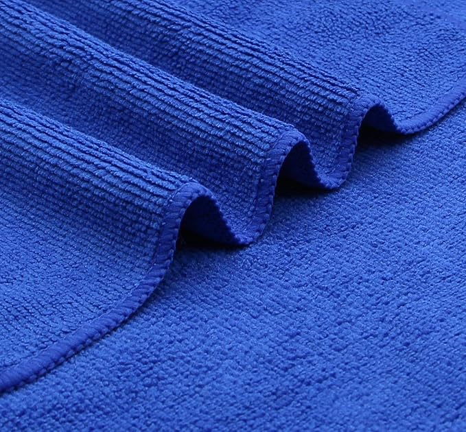 Microfiber Dish Cloths Fast Drying Kitchen Cleaning Cloth Dish Rags Dust Cloths Ultra Absorbent Lint Free Washcloths 12inch x 12inch 10 Pack Dark Blue