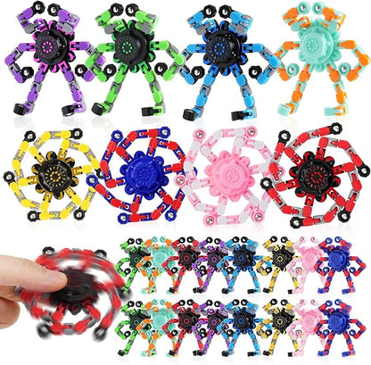 24PCS Transformable Fidget Spinners,Valentines Day Gifts for Kids, Valentines Fidget Party Favors,Sensory Bulk Robot Fidget Stress Relief Toys for Kids Boys Girls 8-12,Valentine's Fidget Toys for Kids