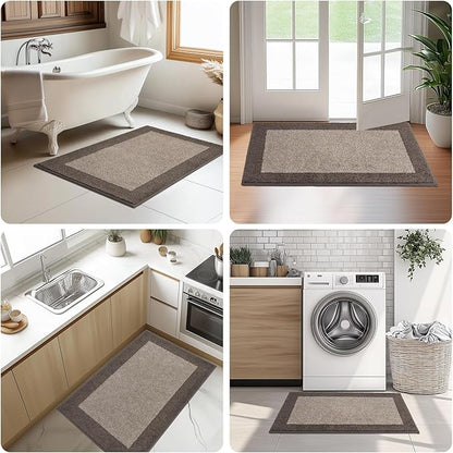 Machine Washable Kitchen Rug 32" x 48", Non Slip Indoor Door Rug, Absorbent Entrance Runner Rug for Bedroom, Hallway, Bathroom, Floor