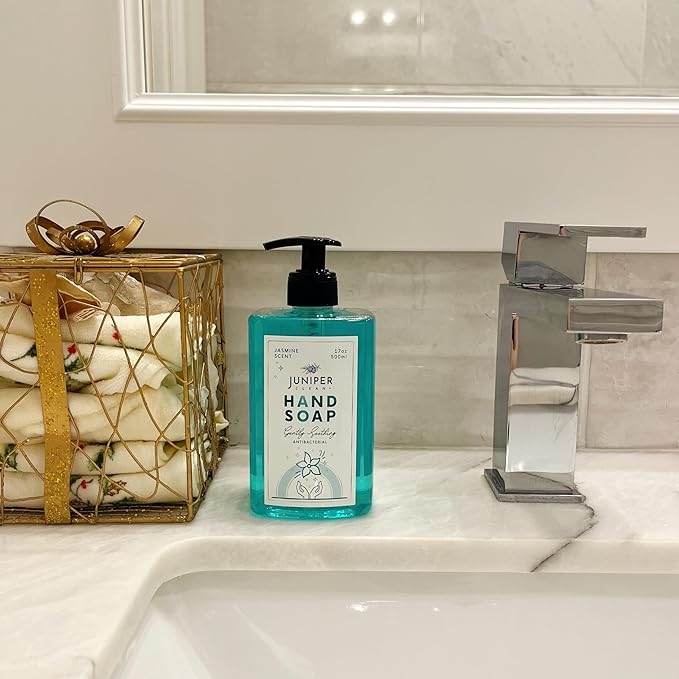 Antibacterial Hand Soap with Pump, Jasmine Scent, Liquid Hand Soap 17 Fl Oz (Pack of 6)