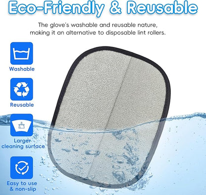 Thickened Ectrostatic Pet Hair Removal Glove, Magic Brush Pet Hair Remover Tool for Cat & Dog, Upgraded Reusable Pet Hair Gloves for Couch, Clothing, Carpet & Car Seat, Cat Grooming Gloves