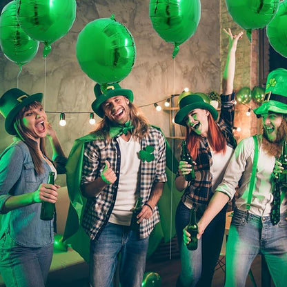 TONIFUL 30Pcs 18 Inch Round Balloons Large Green Round Shape Foil Balloons Big Green Round Helium Mylar Decorations for Birthday Wedding Baby Shower Anniversary Engagement Party Supplies