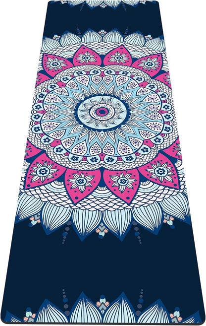 nuveti Yoga Mat Print Extra Thick TPE Non Slip Fitness Exercise Mat with Carrying Bag,72"x24" Extra Thick 6MM Exercise & Workout Mat for Yoga, Pilates Fitness and Floor Exercises