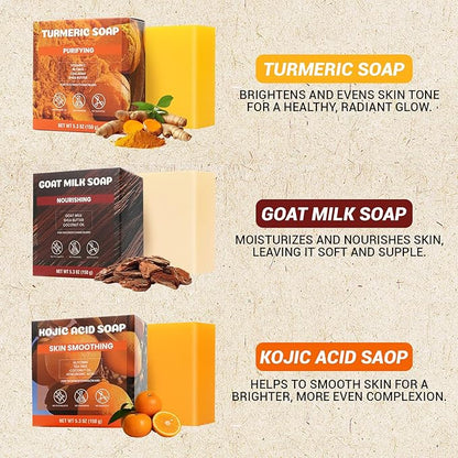 Rinse & Robust Mens Bar Soap Set 6Pcs Handmade Natural Soap Bar Gift for Men, Cleansing, Moisturizing & Exfoliating Soap for Body & Hands All Skin Types | 6 Scents | 5.3 oz of 6 Bars