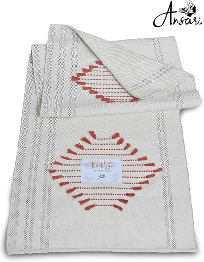 Craftyansari Handwoven Cotton Yoga Mat, Natural, 72 x 24 Inches, Fair Trade, Soft Absorbent Surface for Exercise, Workout, Meditation