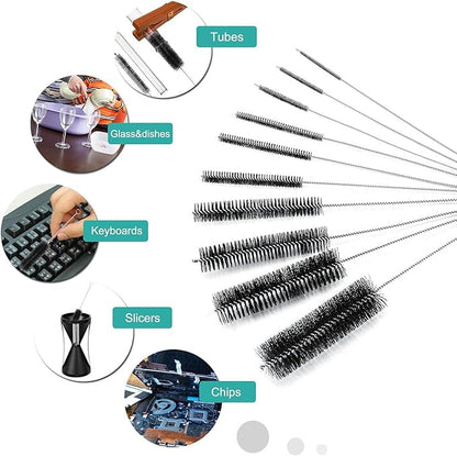 LOVEINUSA Straw Cleaner Brush, 8.2 Inch Nylon Pipe Cleaners, Bottle Brushes for Reusable Straws, Baby Sippy Cup, Syringes, Thermos, Hummingbird Feeders, Set of 10PCS
