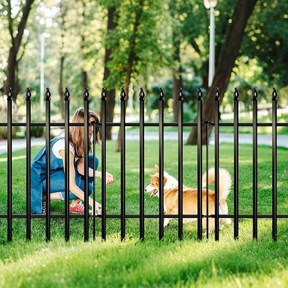 ARIFARO Decorative Metal Garden Fence 32" high x 24" Wide 5 Pack, Animal Barrier for Dog Pet,Border Garden Fencing for Outdoor Patio Lawn Yard Flower Bed