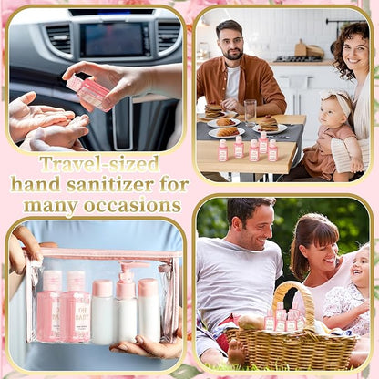 Frienda 24 Sets Baby Shower Hand Sanitizer Gift Set Travel Size Hand Sanitizers Gift Bulk Mini Sanitizer for Wedding Thank You Gifts for Guests