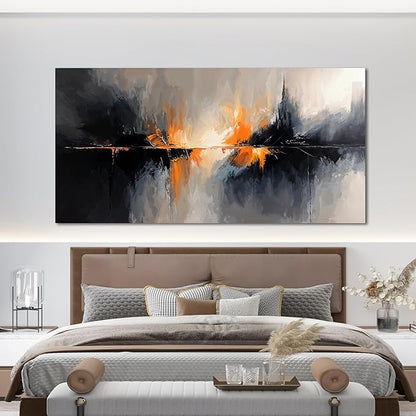 Abstract Canvas Wall Art Decor Black and White Wall Art Prints Art Work for Wall Decor Large Modern Wall Art Decorations Abstract Art Oversized Artwork for Walls Bedroom Office Decor 29" X 58"