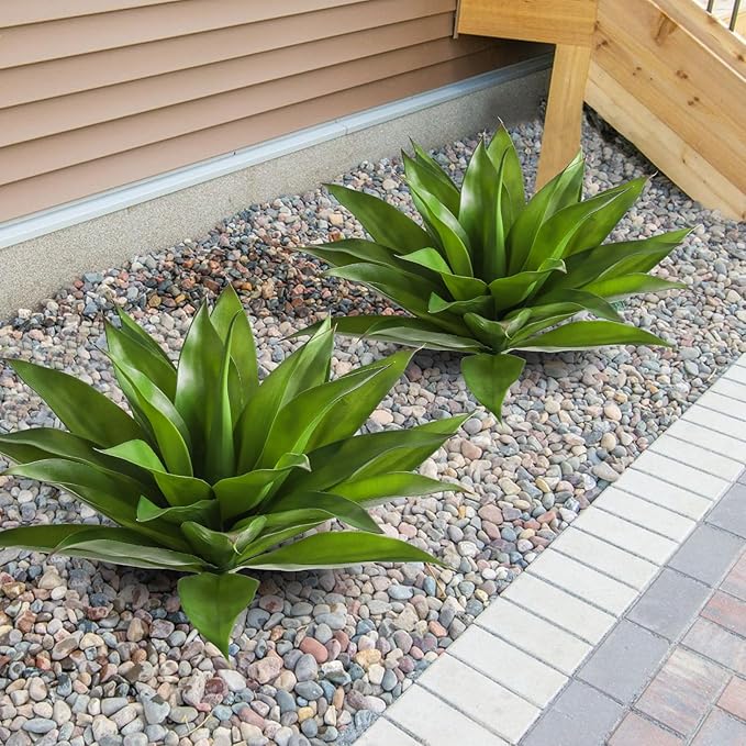 Veryhome Succulents Plants Artificial Agave Plant 28Inch Large Faux Succulent Unpotted Aloe Premium Crafting DIY Greenery Decor for Indoor Outdoor(Green)
