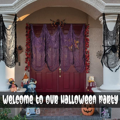 Legigo 6 Pack Halloween Creepy Cloths Cheesecloths, Spooky Black Mesh Fabric Cheese Cloths for Crafts, Scary Gauze Fabric for Party Supplies Home Wall Doorway Outdoor Yard Decor(6 Colors)