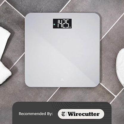Greater Goods Digital AccuCheck Bathroom Scale for Body Weight, Capacity up to 400 lbs, Batteries Included, Pearl Gray