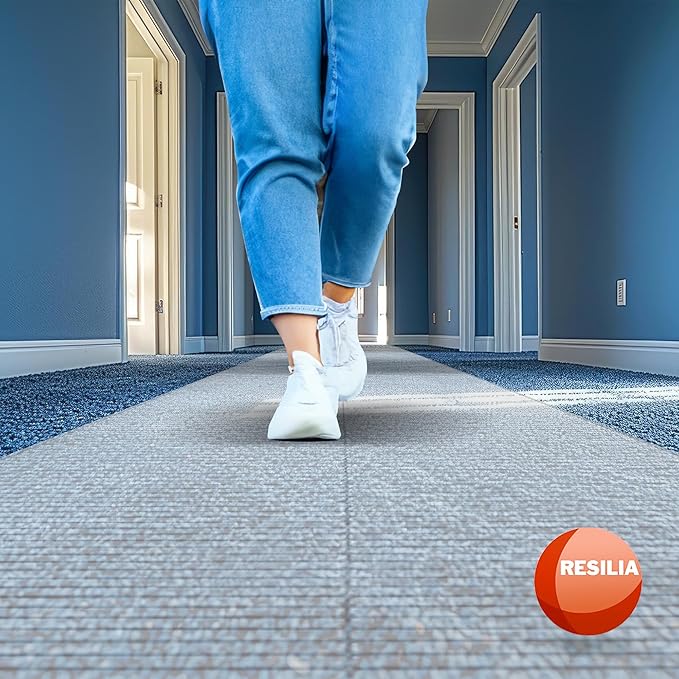 RESILIA Deep-Pile Carpet Runner - Plastic Vinyl Carpet & Rug Protector, Waterproof Clear Vinyl Floor Runners, 48 Inches Wide x 6 Feet Long, Made in The USA