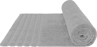 American Soft Linen 35x70 Jumbo Large Bath Towels, 600 GSM 100% Cotton Turkish Bath Sheet, Oversized Luxury Bath Towels for Bathroom Beach and Pool, Light Grey