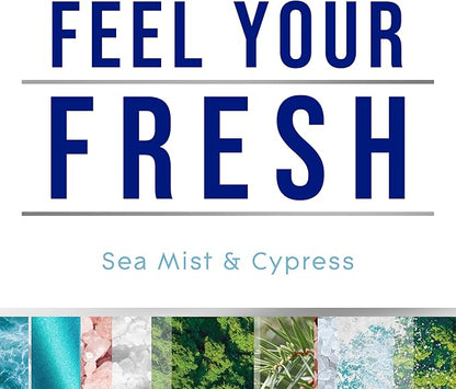 Glade 3-Wick Scented Candle Jar, Sea Mist & Cypress, Air Freshener Infused with Essential Oils, 6.8 Oz, 3 Count