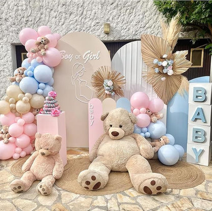 Macaron Pink and Blue Balloons, 60 Pcs 12 Inch Metallic Blue Pink Balloons for Baby Shower Gender Reveal Shower Wedding Bridal Shower Party Graduation Decoration