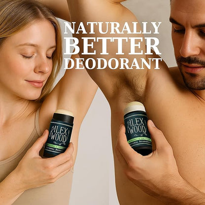 The Ilex Wood Natural Deodorant - 2.4fl oz. Handmade, Aluminum Salt Free, Plastic Free, Cruelty and Alcohol Free, Vegan, Eco Friendly Cardboard Tube – Bergamot and Tea Tree (Citrus)
