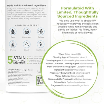 Heritage Park Luxury Laundry Detergent | Dermatologist Tested Plant based Natural & Enzyme Laundry Detergent | Sensitive Skin Friendly - Shore Breeze ((4 fl oz Trial Size)