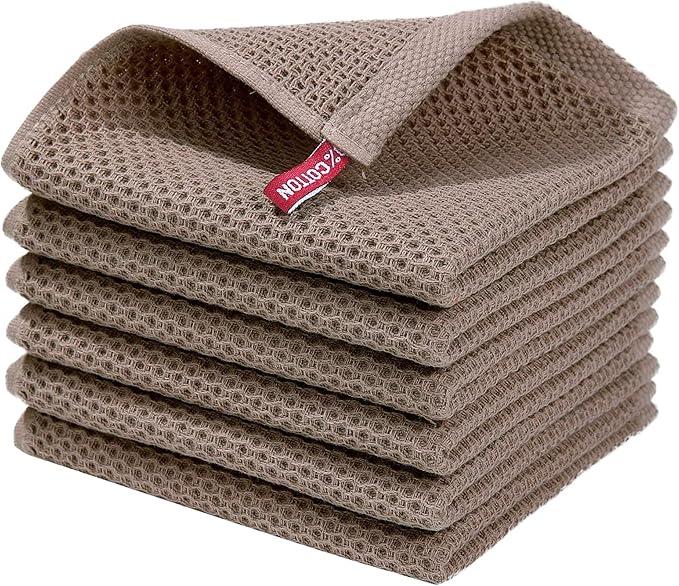 BALCONY & FALCON Waffle Weave Dish Towel Kitchen Towel Hand Dish Rags Great for Household Cooking Cleaning