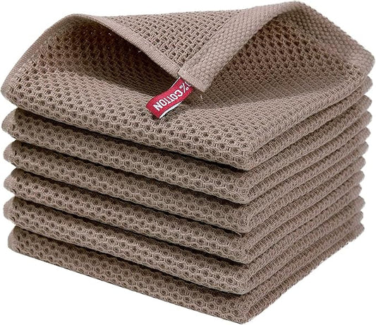 BALCONY & FALCON Waffle Weave Dish Towel Kitchen Towel Hand Dish Rags Great for Household Cooking Cleaning