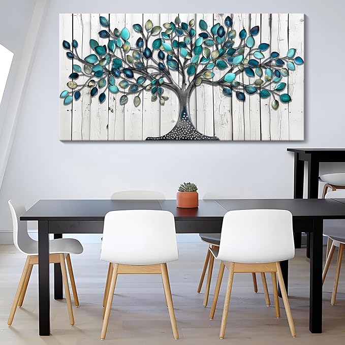 CHATYOUNG Large Canvas Wall Art - Tenacious Tree of Life Wall Pictures Farmhouse Style Artwork for Living Room Bedroom Dining Room Office Kitchen Home Decor 58"x29"