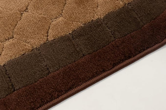 RugStylesOnline Washable Custom Size Runner Rug Volley Abstract Design Brown, (2 Feet Length x 26 Inch Width) Custom Cut Slip Resistant Rubber Backing Runner Rugs, Extra Long Runner Rugs for Hallways