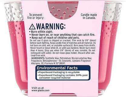 Glade Exotic Tropical Blossoms 3-Wick Air Freshener Candle, Infused with Essential Oils, 6.8 Oz, 3 Count