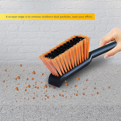 PHYEX 1-Pack 17" Heavy Duty Metal Dust Pan with Cleaning Brush Set