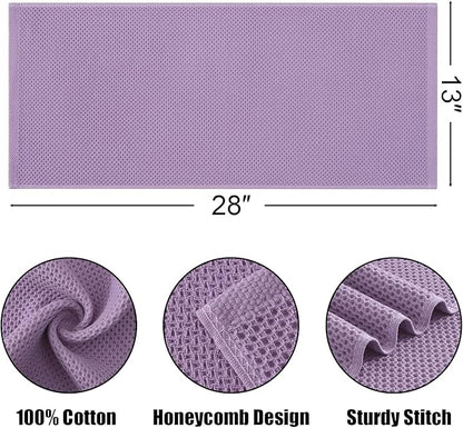 Kitinjoy 100% Cotton Waffle Weave Kitchen Towels, 6-Pack Super Soft and Absorbent Dish Towels for Drying Dishes, Kitchen Hand Towels, 13 in x 28 in, Lavender