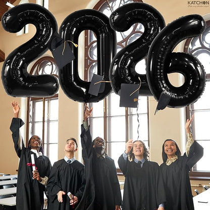 KatchOn, Giant Black 2026 Balloons – 42 Inch | New Year Balloons | 2026 Balloon Numbers | Black Balloon for New Years Decorations 2026 | NYE Decorations | New Years Eve Party Supplies 2026
