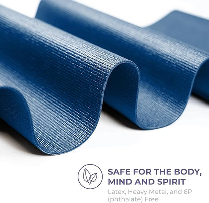 Sunshine Yoga Voyage Yoga Mat, 6 Pack, 72" x 24" Professional Studio and Gym Bulk Yoga Mats, 5mm Thick, Durable, Anti-Tear, Non Slip Fitness and Exercise Mats
