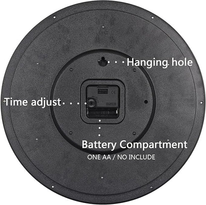 OSTAR Big Large Billiard Pool Ball Wall Clock, Battery Operated, Cue Hand, Non Ticking Quality Quartz, 14" Snooker Game