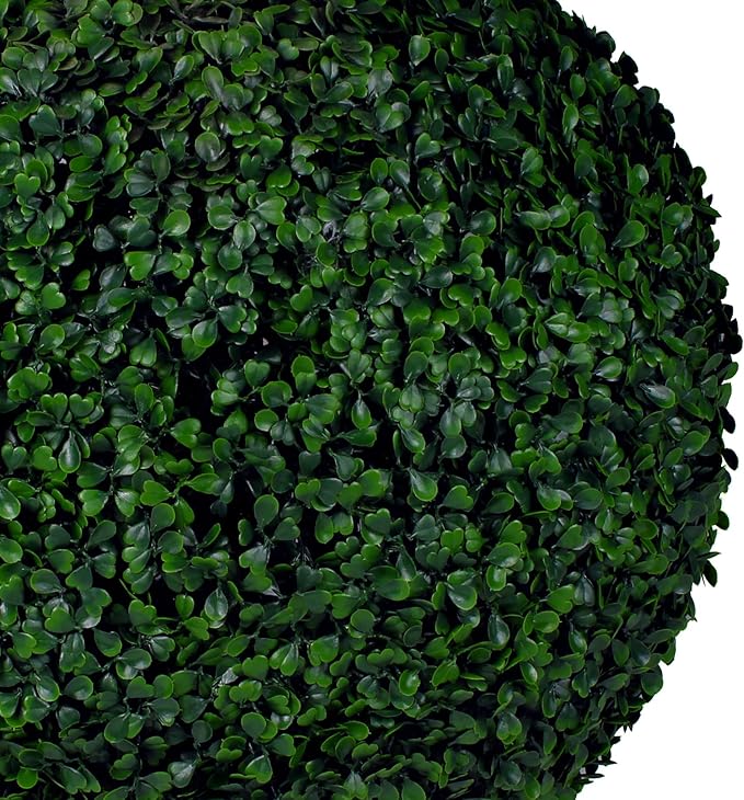 Bornbridge 4' Boxwood Ball Tree - Lifelike Artificial Outdoor Plant, UV Resistant, No Water Required, Can Be Planted in Ground or Used as Patio Decor
