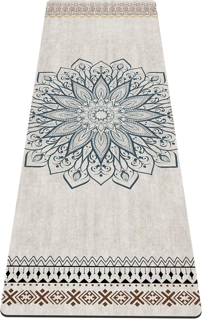 nuveti Yoga Mat Print Extra Thick TPE Non Slip Fitness Exercise Mat with Carrying Bag,72"x24" Extra Thick 6MM Exercise & Workout Mat for Yoga, Pilates Fitness and Floor Exercises