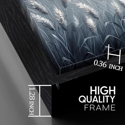 Home Decor Botanical Wall Art Reed Wall Paintings Black Framed Wall Decor Big Pictures 29"x 59"