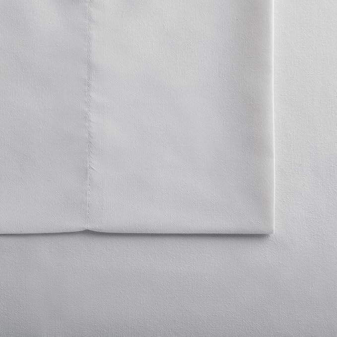 Serta Simply Clean Super Soft Hypoallergenic Stain Resistant Deep Pocket 4 Pieces Solid Bed Sheet Set, Queen, Silver Grey