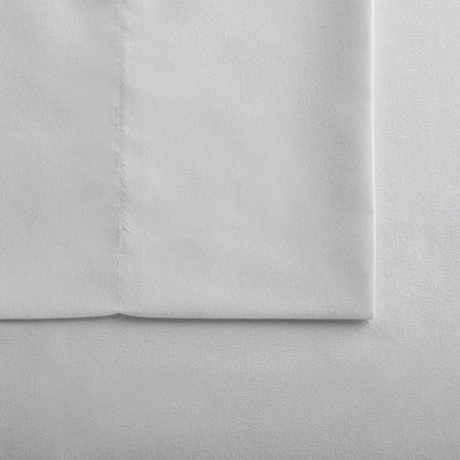 Serta Simply Clean Super Soft Hypoallergenic Stain Resistant Deep Pocket 4 Pieces Solid Bed Sheet Set, Queen, Silver Grey