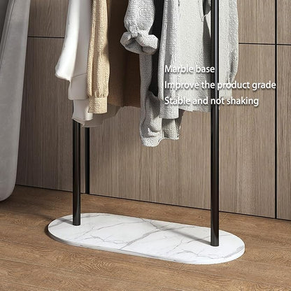 Clothing Rack, Modern Clothes Rack with Marble Base, Heavy-duty Coat Racks Freestanding,garment racks for hanging clothes,Can Hang Jacket Garment, Hat, Scarf, Organize Shoes
