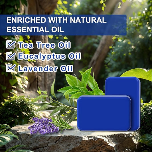 Antifungal Medicated Soap Bar, Tea Tree Oil Body Soap Bar, Athletes Foot Jock Itch Ringworm Yeast Infection Treatment With Natural Tea Tree Oil, Eucalyptus Oil, and Lavender Oil, 2PCS