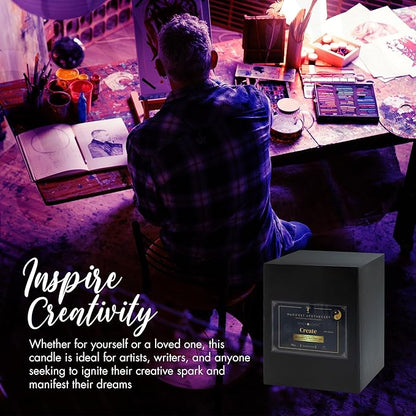 Healing Remedies & Ritual Supplies - Manifestation Candles - for Inspiration and Imagination - Blue (Create)