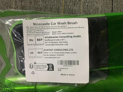 59" V-Shaped Car Wash Brush with Long Handle Snow Sweeping Brushing Adopts Soft Bristle Design Not Floating Hair Suitable for Detail Cleaning Tires Roof SUV RV MPV Truck Camper Indoor Outdoor Window