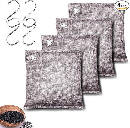 Activated Charcoal Odor Absorber, Odor Eliminator for Strong Odor,Coconut Shell Charcoal Air Purifying Bags for Home Car Closet Pet, Smoke Room Deodorizer