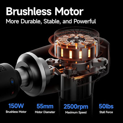 Percussion Massage Gun Deep Tissue with Heat and Cold, Portable Handheld Muscle Massager, Percussion Back Body Masajeador 12mm Amplitude for Athletes, Runner, Gifts for Men Women