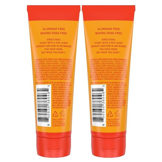 Mando Whole Body Deodorant For Men - Invisible Cream - 72 Hour Odor Control - Aluminum Free, Baking Soda Free, Skin Safe - 3 Ounce Tube (Pack of 2) - Bourbon Leather